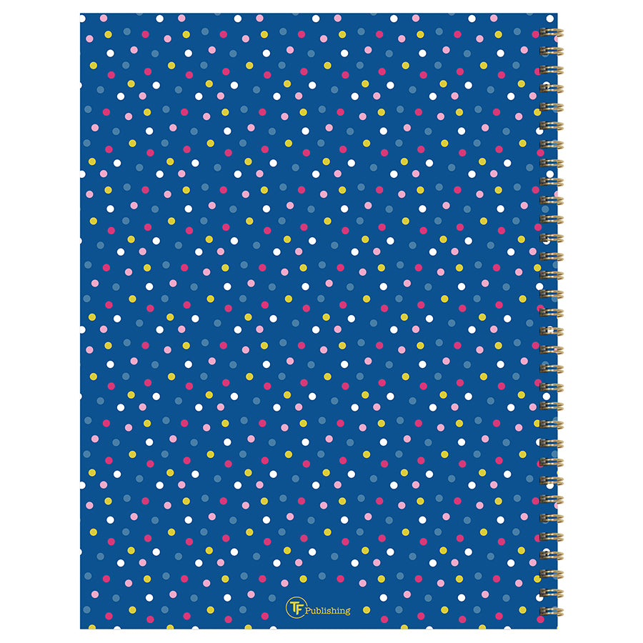 **FINAL SALE** 2025 Cobalt Dots Large Weekly Monthly Planner
