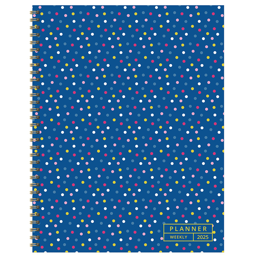 **FINAL SALE** 2025 Cobalt Dots Large Weekly Monthly Planner