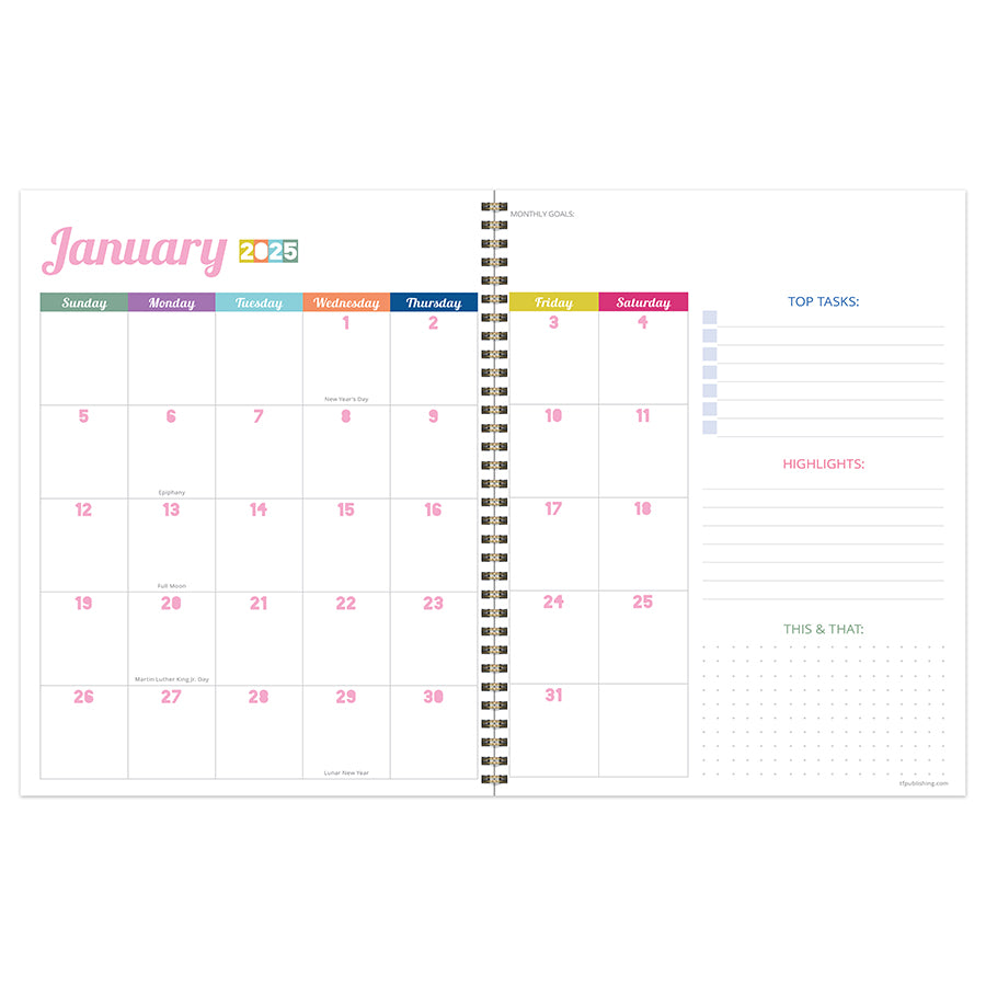 **FINAL SALE** 2025 Madras Plaid Large Weekly Monthly Planner