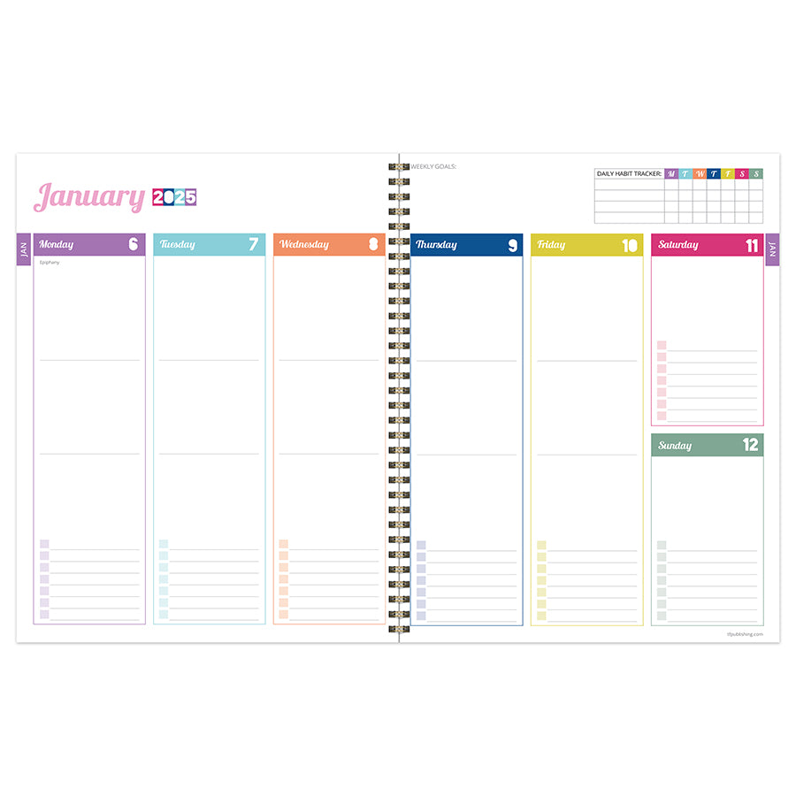 **FINAL SALE** 2025 Madras Plaid Large Weekly Monthly Planner