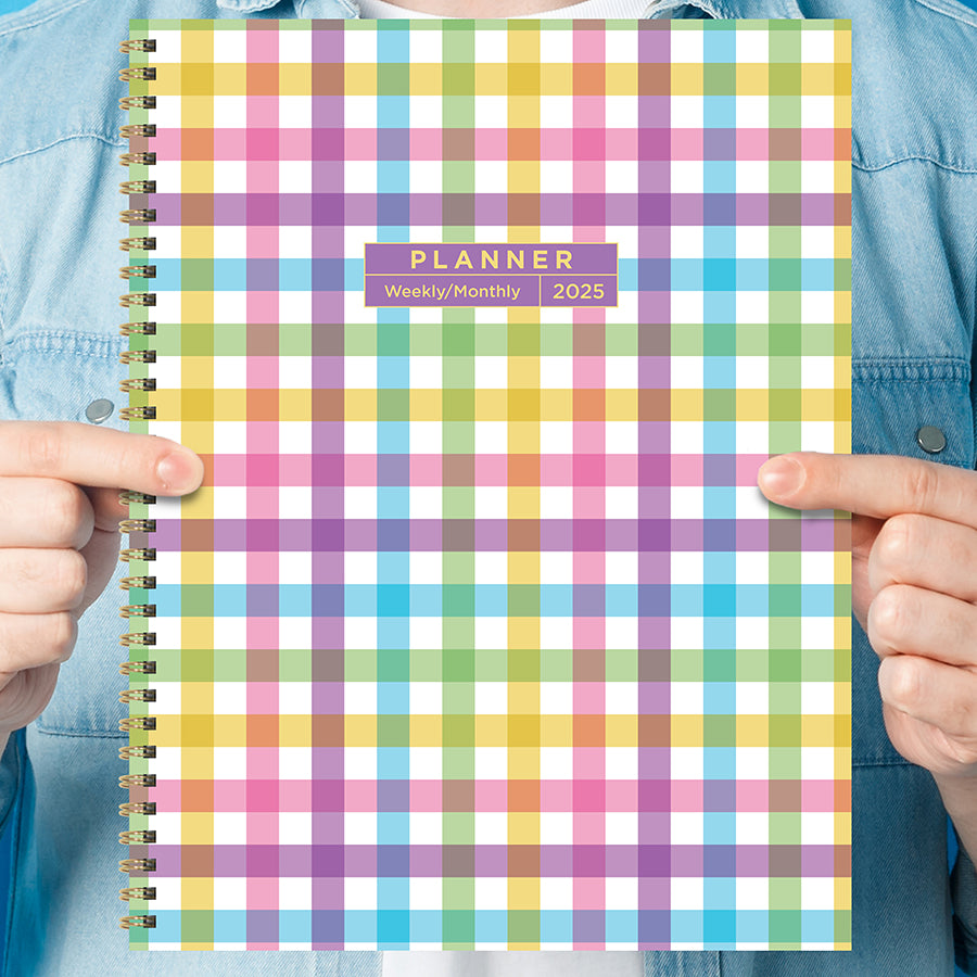 **FINAL SALE** 2025 Madras Plaid Large Weekly Monthly Planner