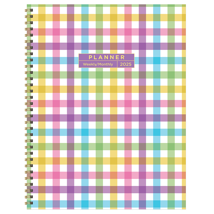 **FINAL SALE** 2025 Madras Plaid Large Weekly Monthly Planner