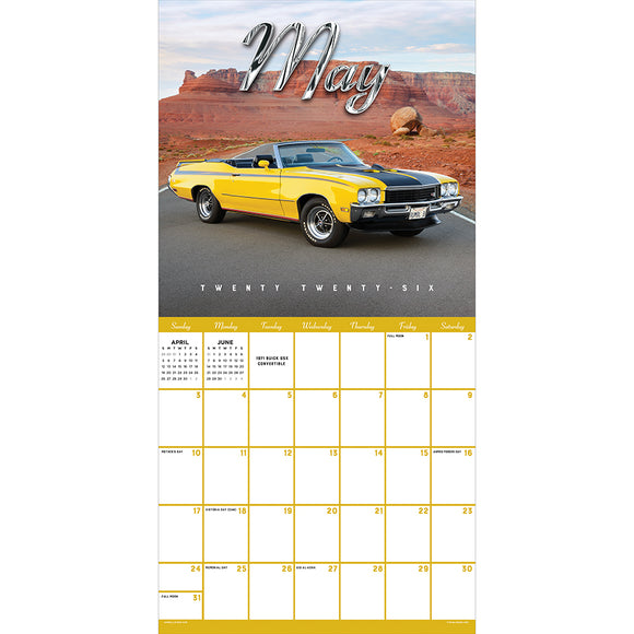 2026 Classic Cars Wall Calendar