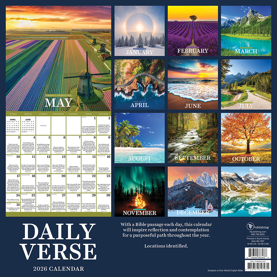 2026 Daily Verse Wall Calendar