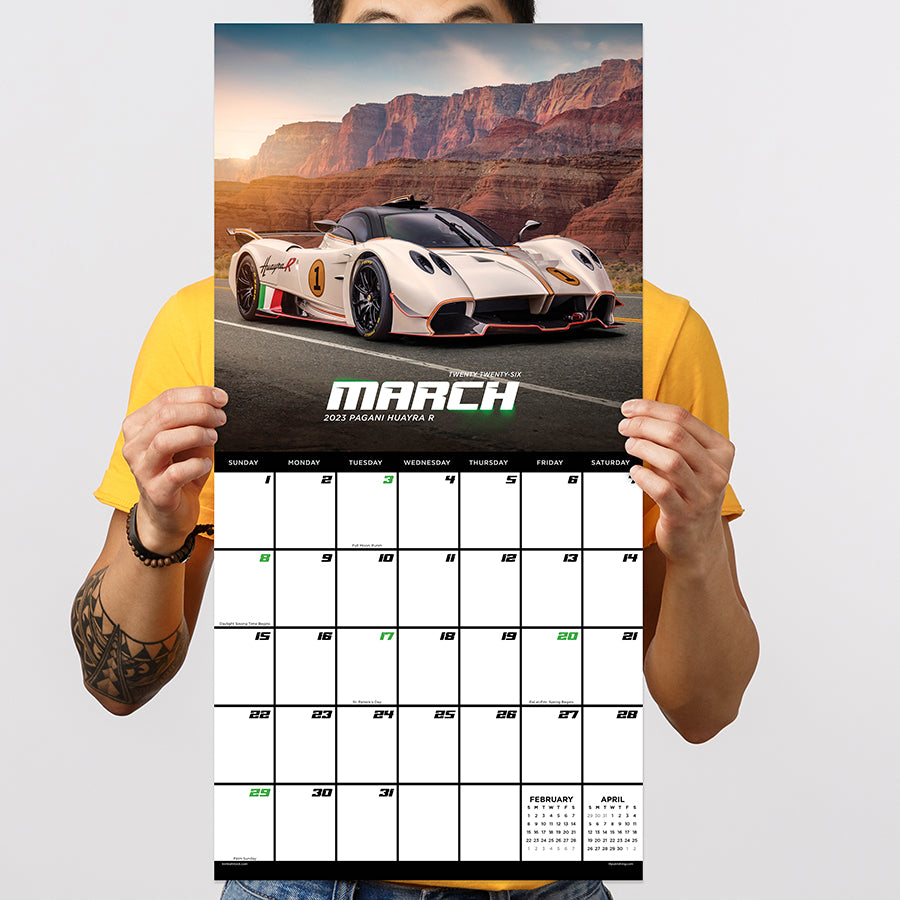 2026 Dream Cars Wall Calendar - 0