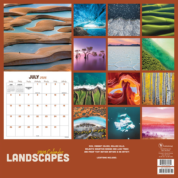 2026 Landscapes Wall Calendar