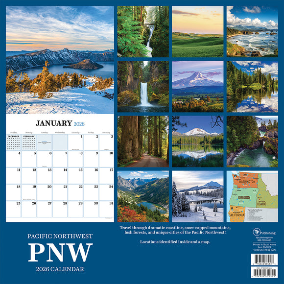 2026 Pacific Northwest Wall Calendar