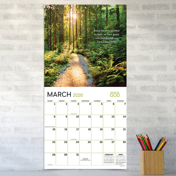 2026 Paths to God Wall Calendar