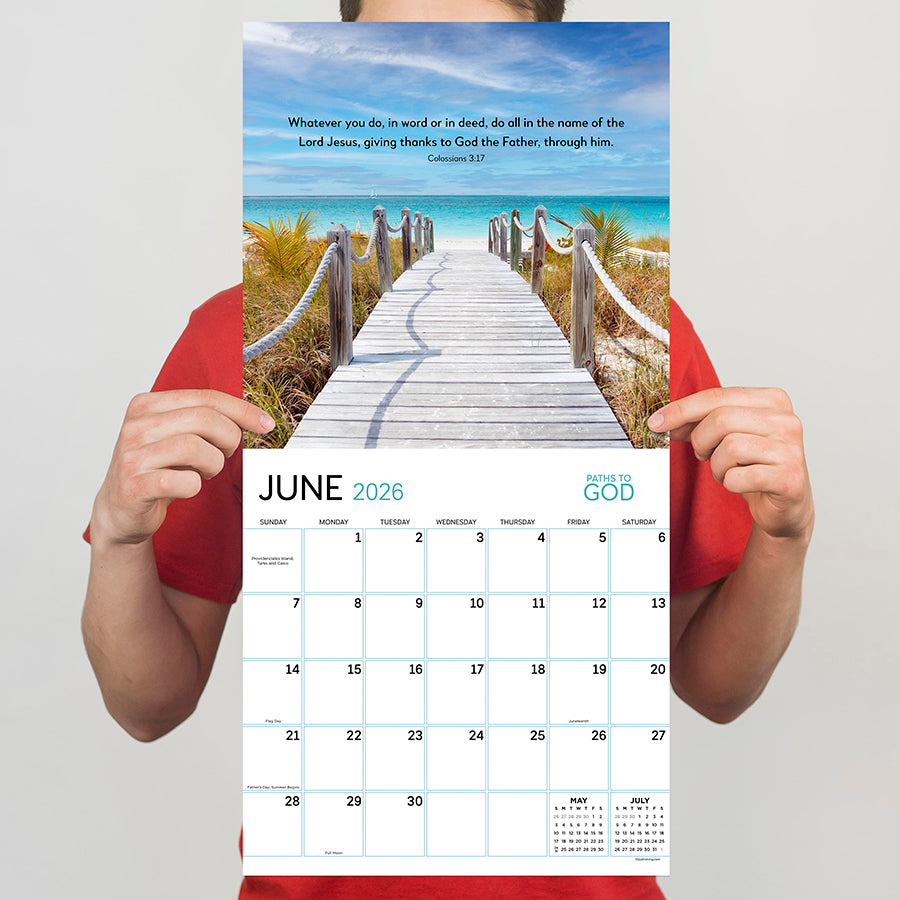 2026 Paths to God Wall Calendar - 0