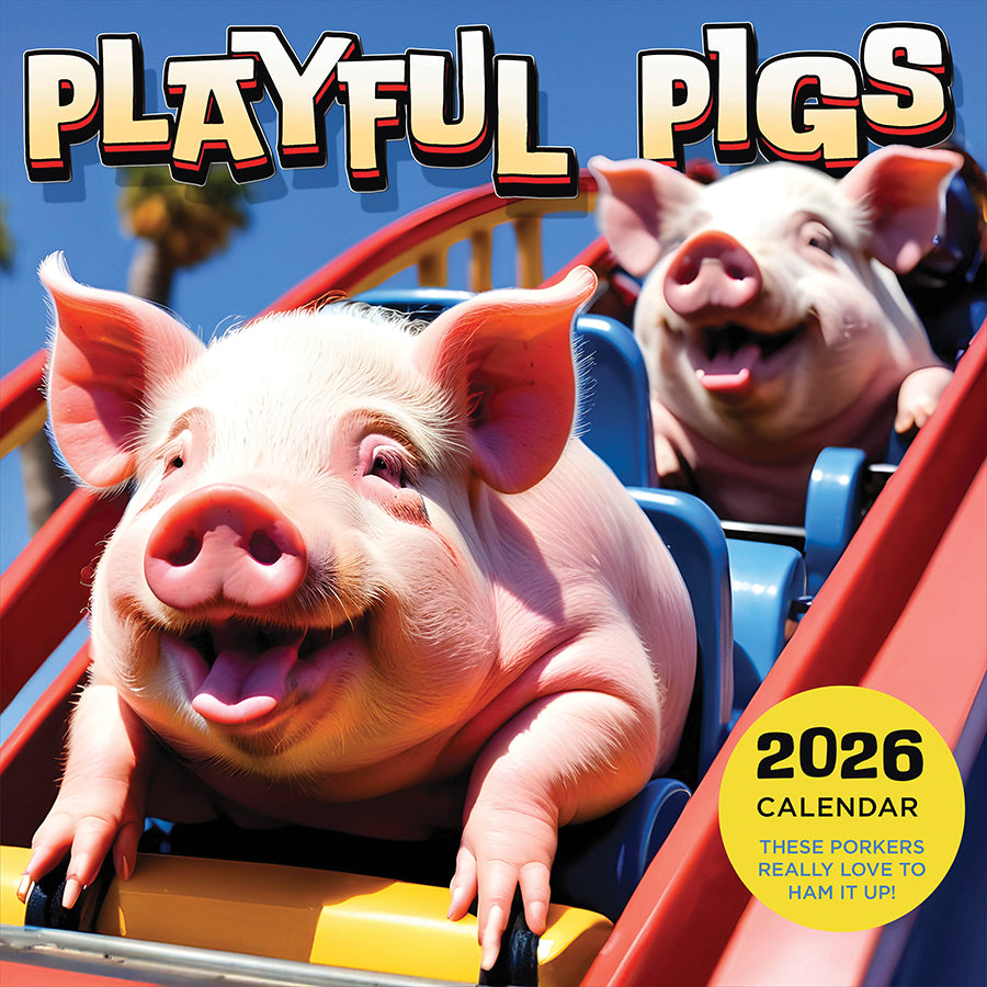 2026 Playful Pigs Wall Calendar