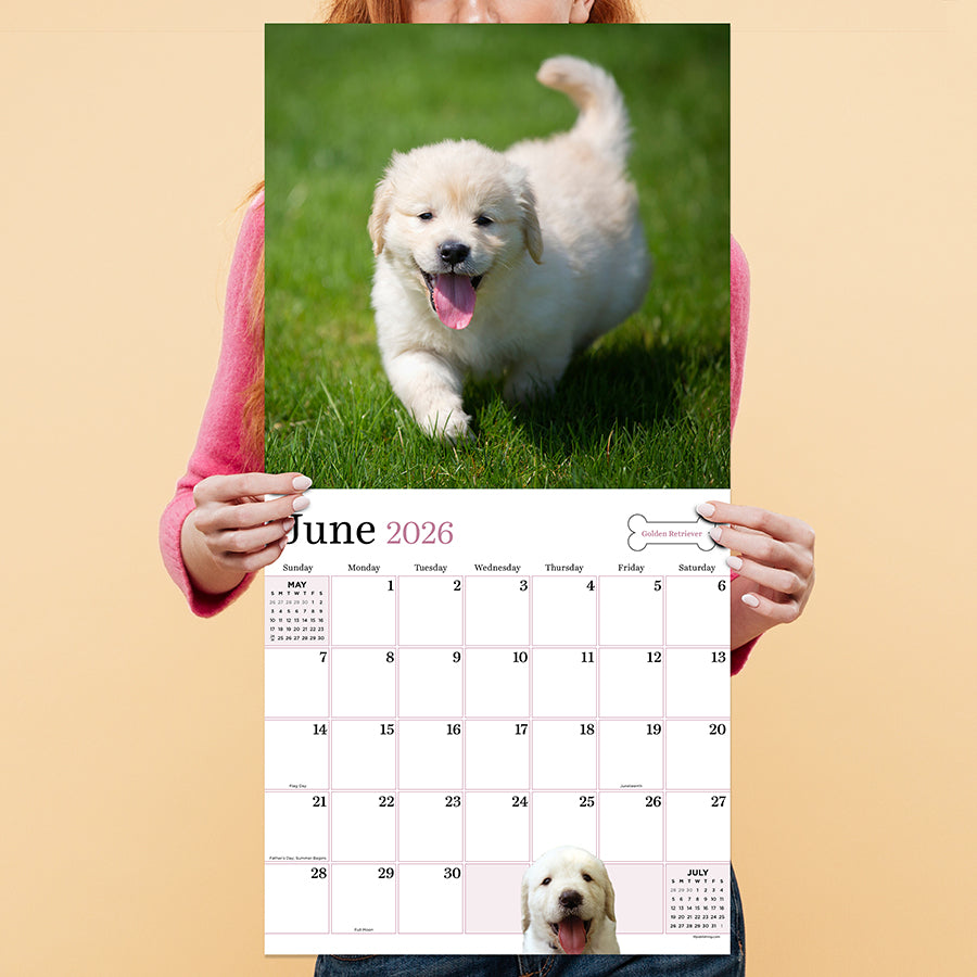 2026 Puppies Wall Calendar - 0