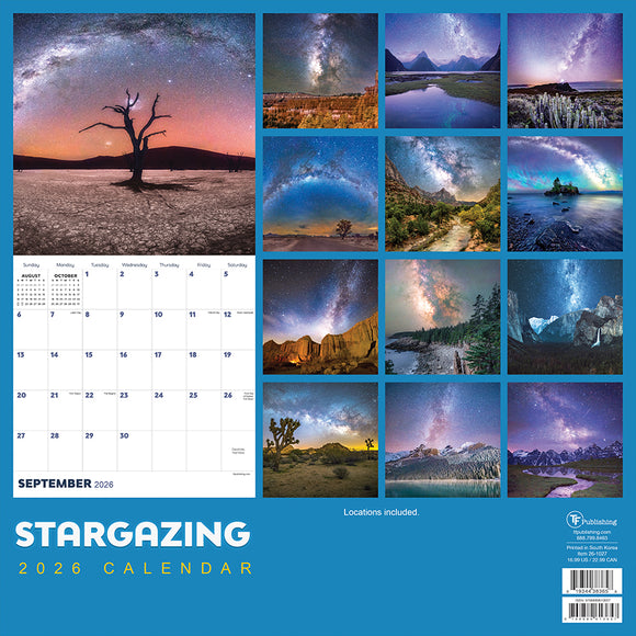 2026 Stargazing Wall Calendar