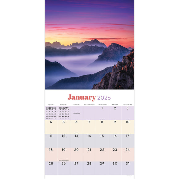 2026 Sunsets Wall Calendar