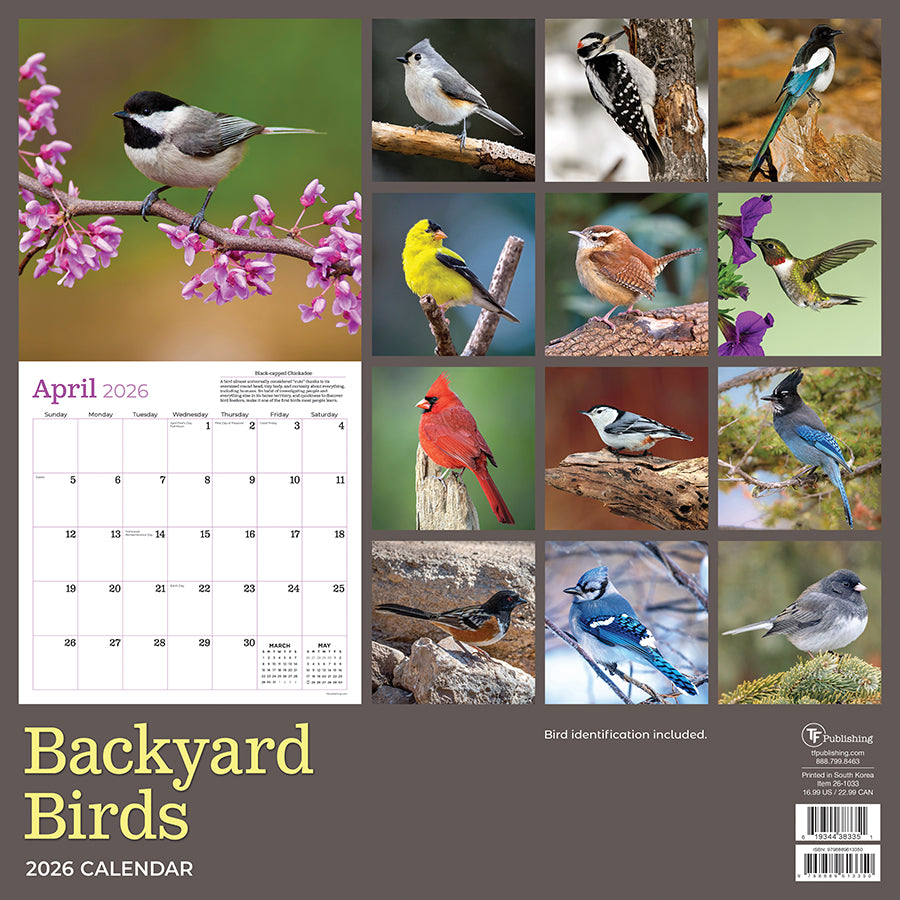 2026 Backyard Birds Wall Calendar
