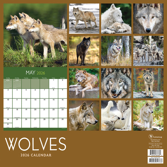 2026 Wolves Wall Calendar
