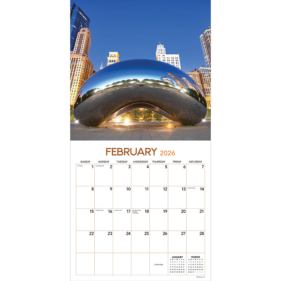 2026 Chicago Wall Calendar
