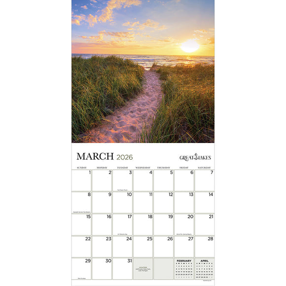 2026 Great Lakes Wall Calendar