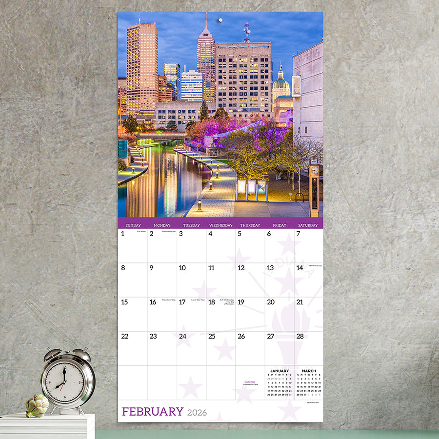 2026 Indiana Wall Calendar