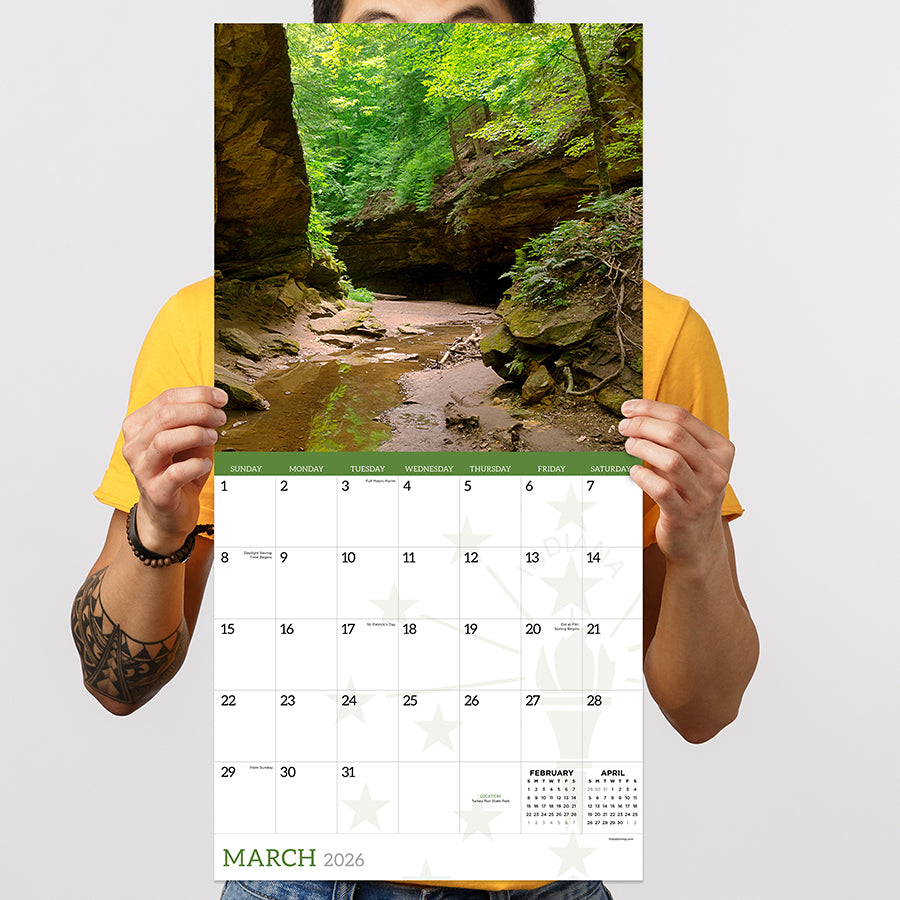 2026 Indiana Wall Calendar - 0
