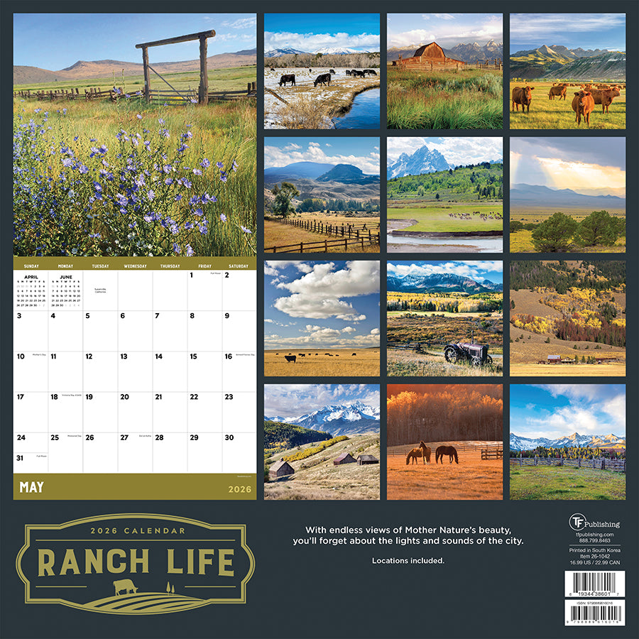 2026 Ranch Life Wall Calendar