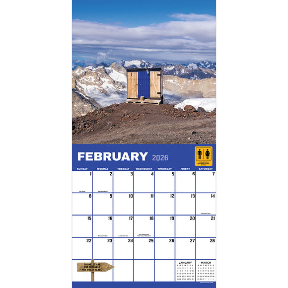 2026 Outhouses Wall Calendar