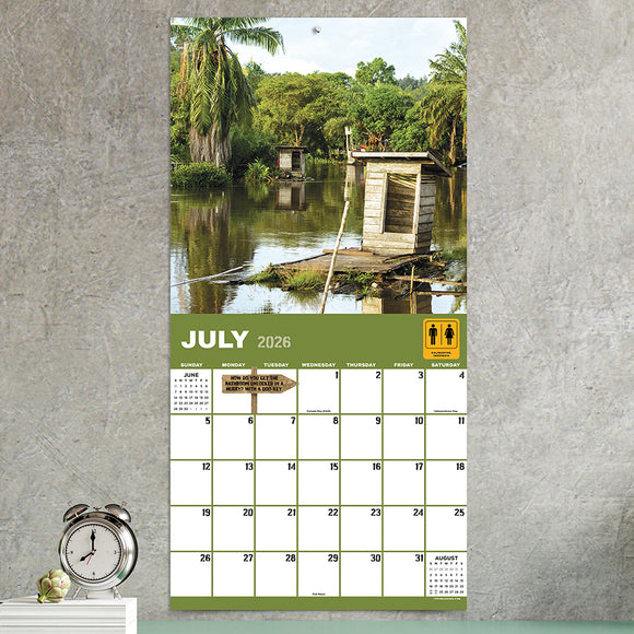 2026 Outhouses Wall Calendar