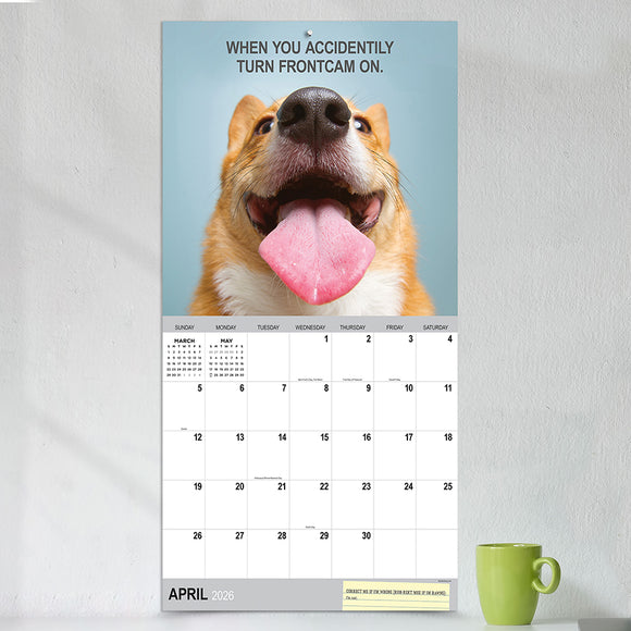 2026 Desk Dogs Wall Calendar