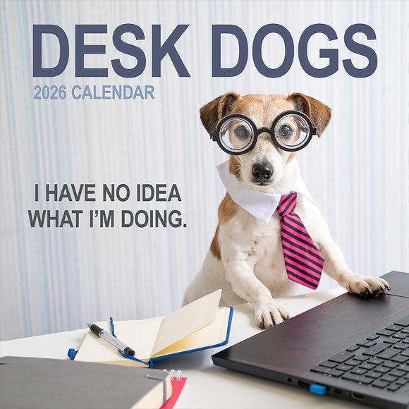 2026 Desk Dogs Wall Calendar