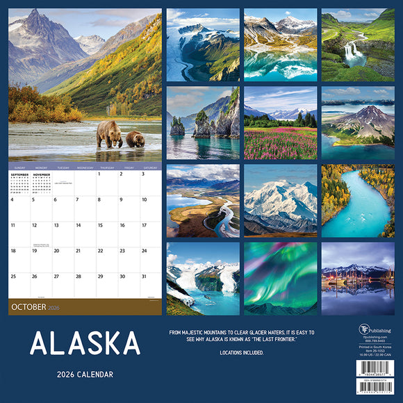 2026 Alaska Wall Calendar