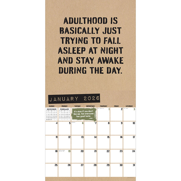 2026 Anti-Affirmations Wall Calendar