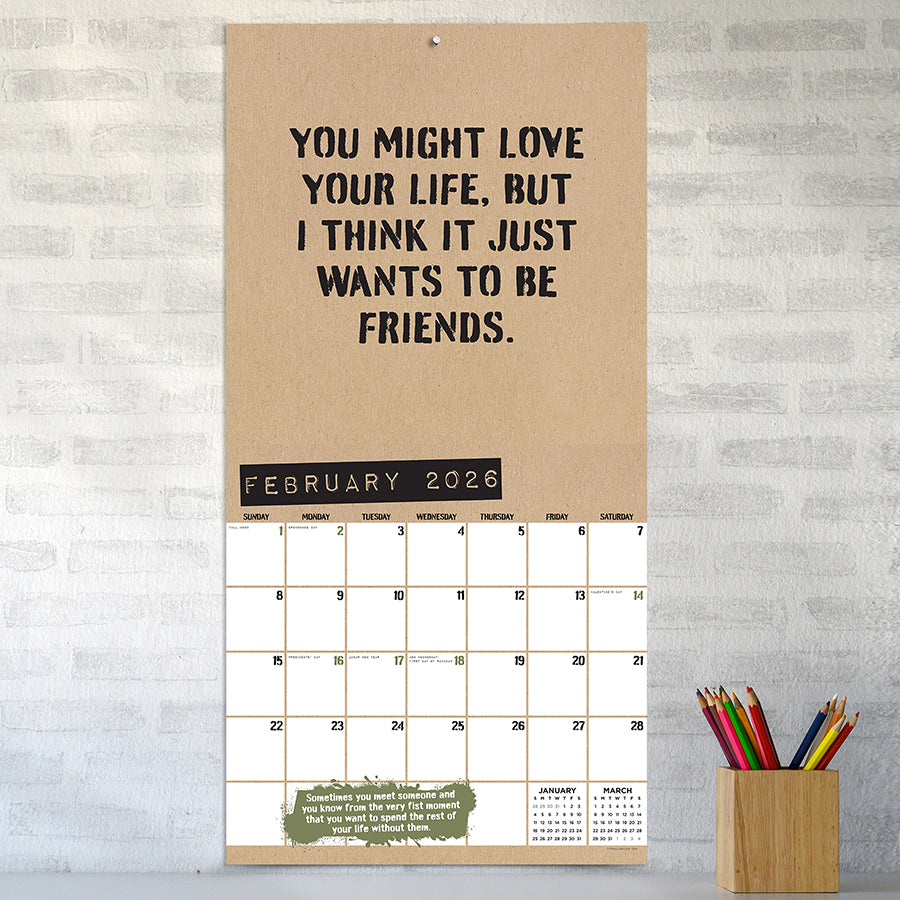 2026 Anti-Affirmations Wall Calendar