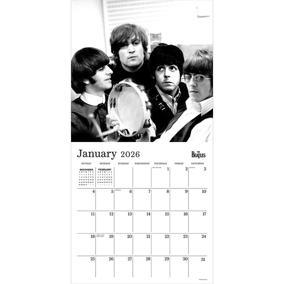 2026 The Beatles: In Black & White Wall Calendar