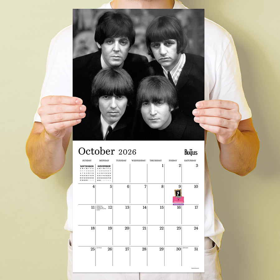 2026 The Beatles: In Black & White Wall Calendar - 0