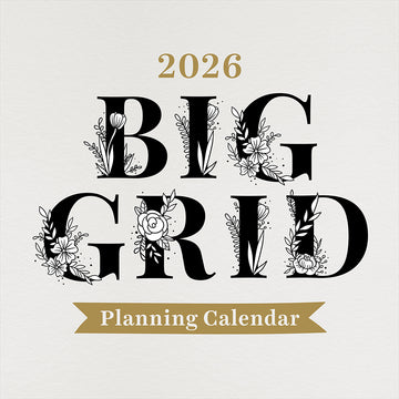 2026 Big Grid-Floral Wall Calendar