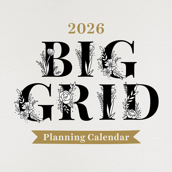 2026 Big Grid-Floral Wall Calendar