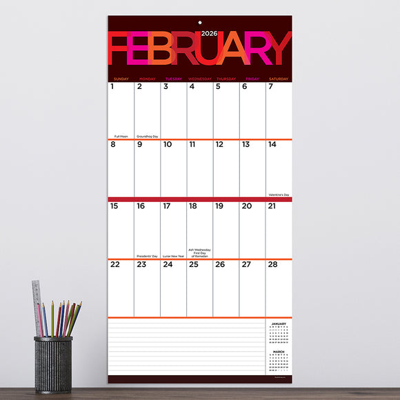 2026 Big Print Wall Calendar