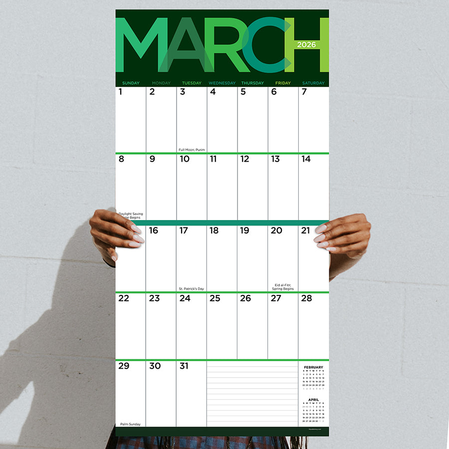 2026 Big Print Wall Calendar - 0
