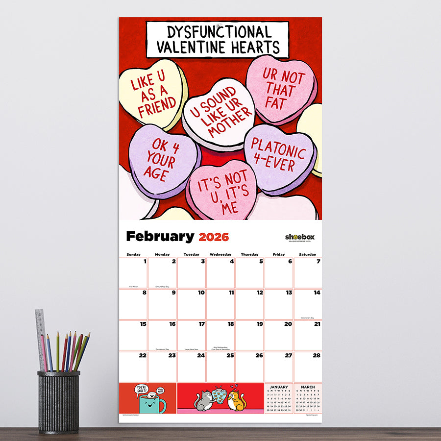 2026 Shoebox Wall Calendar
