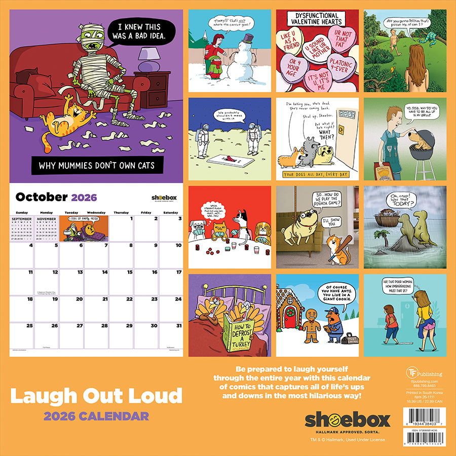 2026 Shoebox Wall Calendar