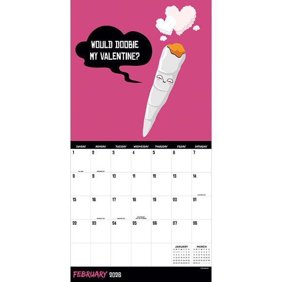 2026 Rated R Puns Wall Calendar