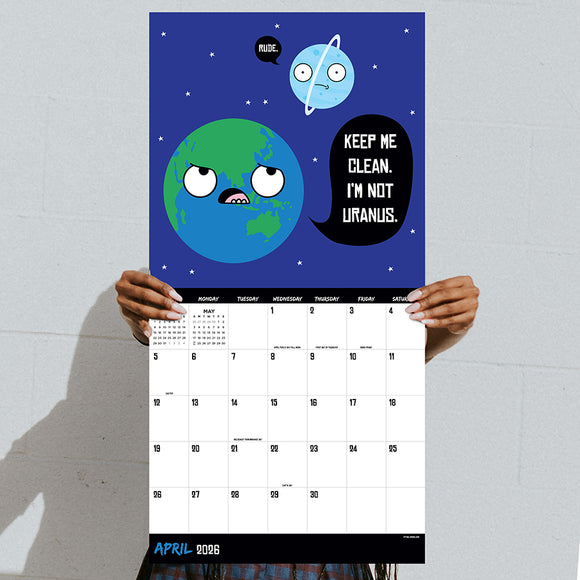 2026 Rated R Puns Wall Calendar