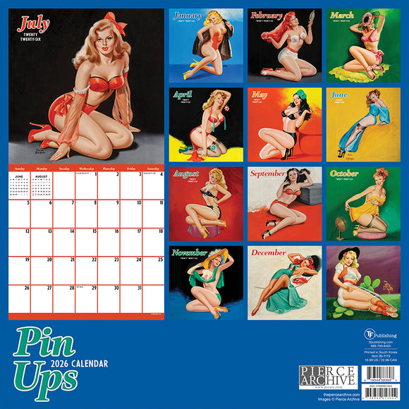 2026 PinUps Wall Calendar