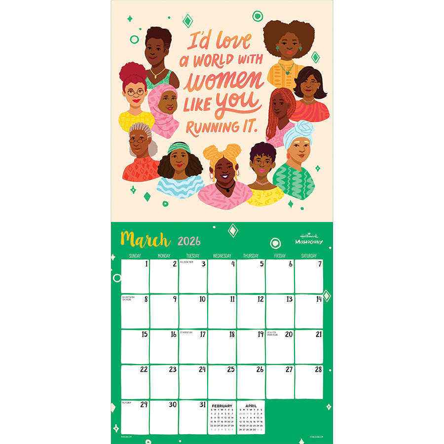 2026 Mahogany Wall Calendar