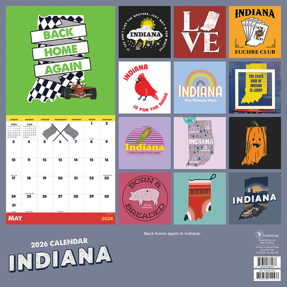 2026 Home: Indiana Wall Calendar