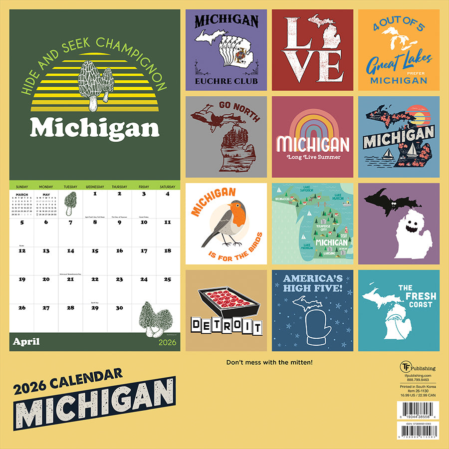 2026 Home: Michigan Wall Calendar