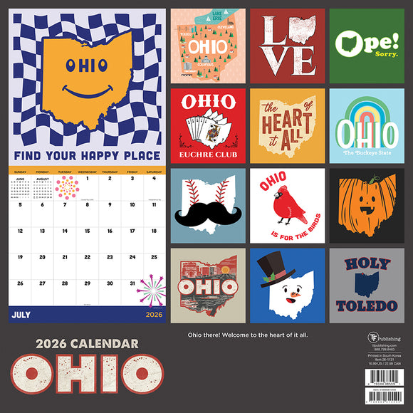 2026 Home: Ohio Wall Calendar