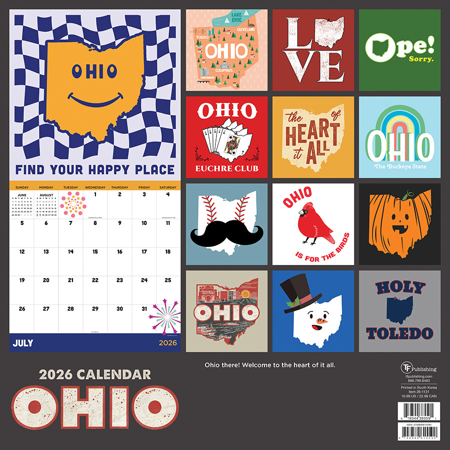 2026 Home: Ohio Wall Calendar
