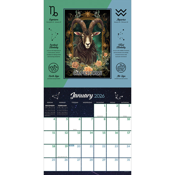 2026 Astrology Wall Calendar