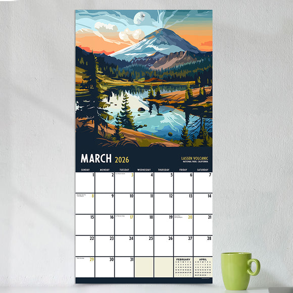 2026 National Parks-Art Wall Calendar