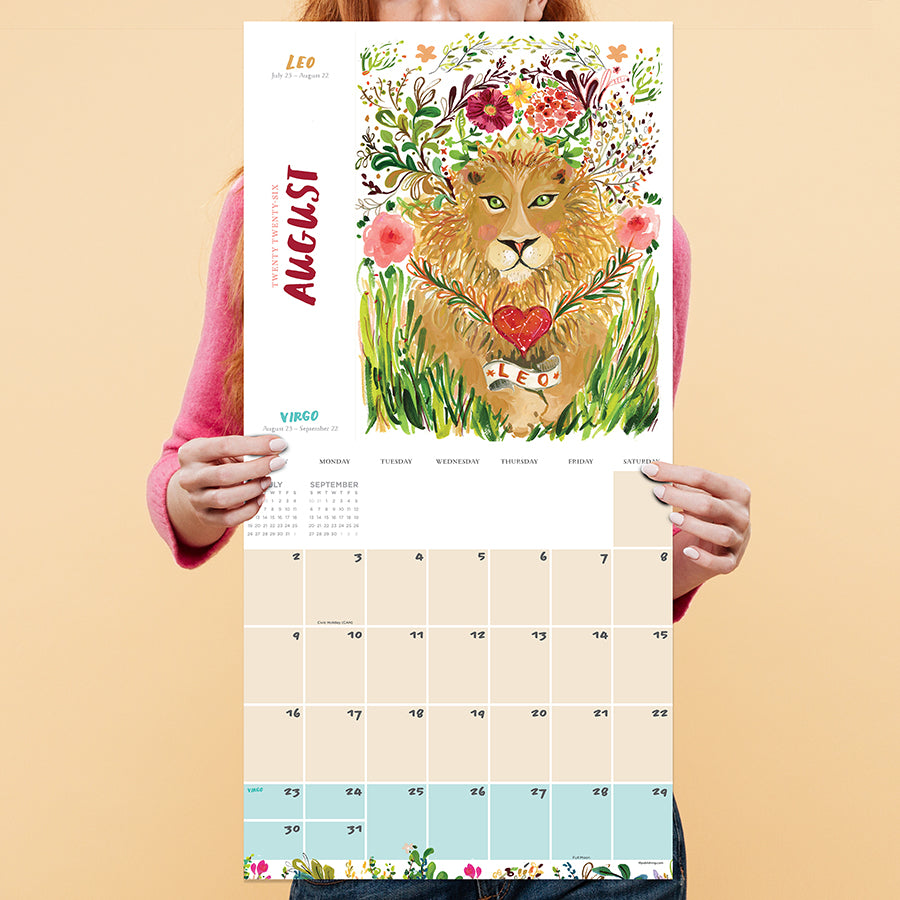 2026 Zodiac Wall Calendar - 0